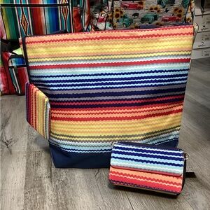 Large Rainbow Tote & Crossbody/Wristlet
